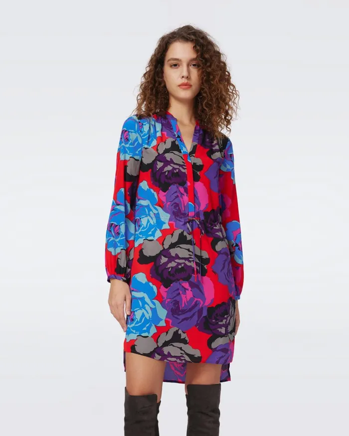 Women Sonoya Dress Redemption Rose Blue Red DVF Dresses
