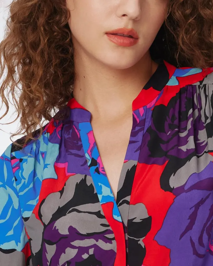Women Sonoya Dress Redemption Rose Blue Red DVF Dresses