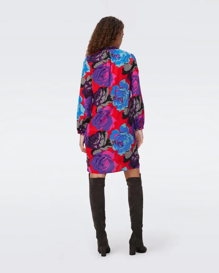 Women Sonoya Dress Redemption Rose Blue Red DVF Dresses