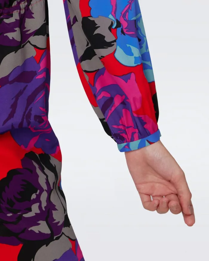 Women Sonoya Dress Redemption Rose Blue Red DVF Dresses