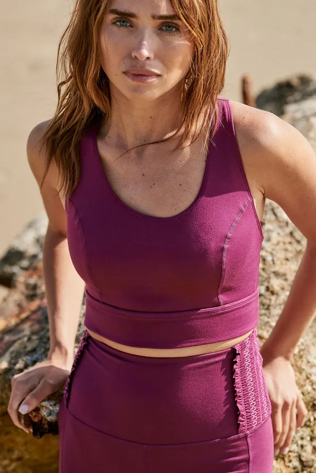 Women Sports Bras Free People Light Synergy Crop Acai