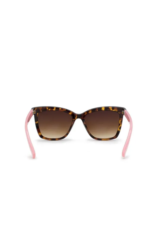 Women Square Color Blocked Sunglasses Tortoise Buffalo David Bitton Sunglasses
