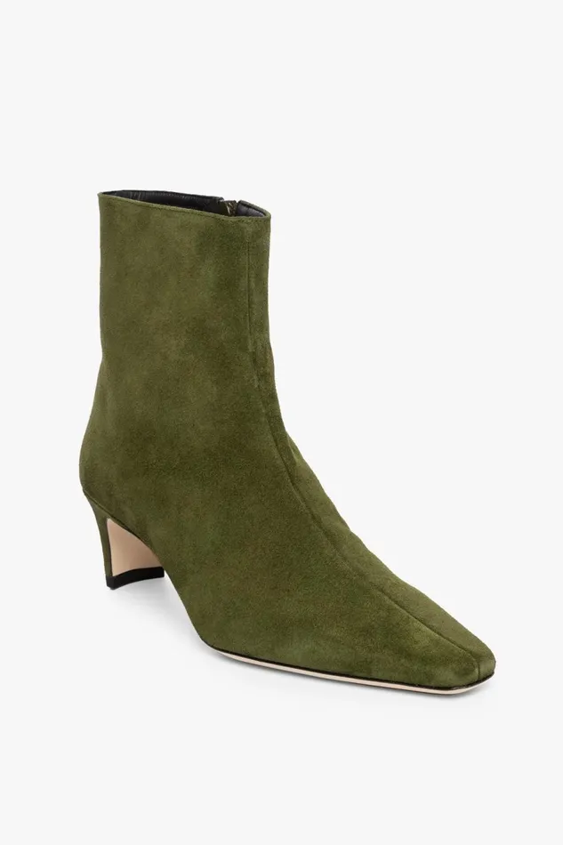 Women STAUD Boots WALLY ANKLE BOOT OLIVE SUEDE