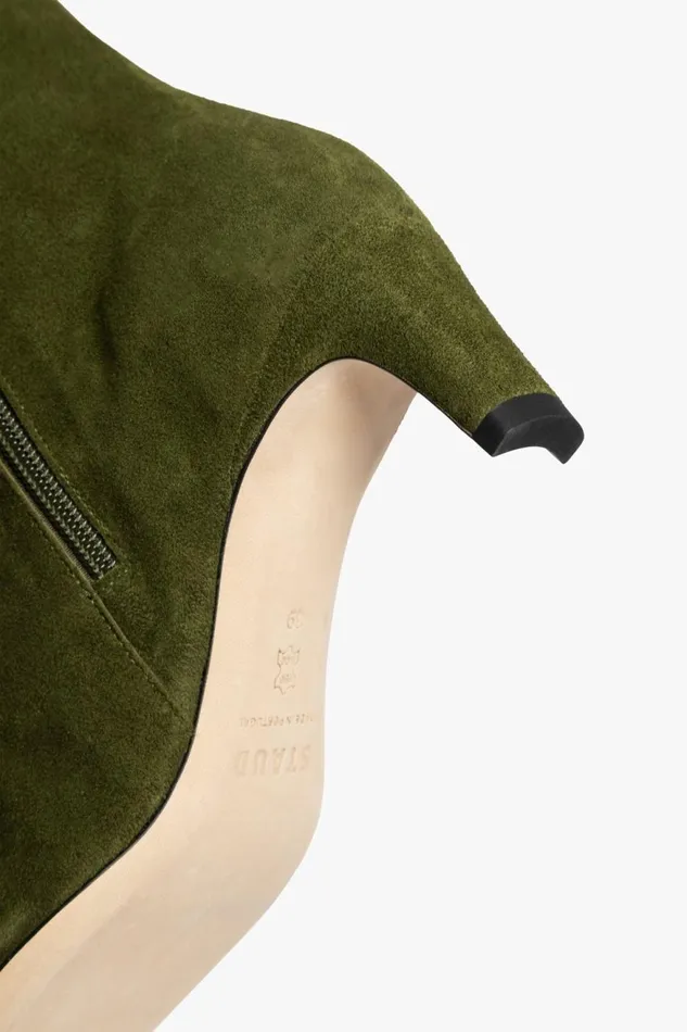 Women STAUD Boots WALLY ANKLE BOOT OLIVE SUEDE