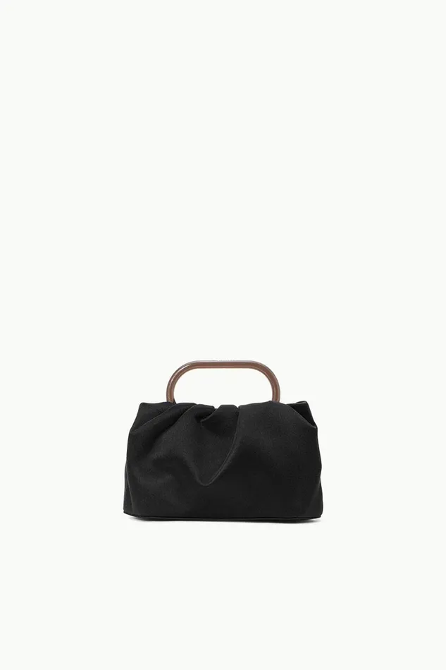 Women STAUD Clutches CORY BAG BLACK SATIN