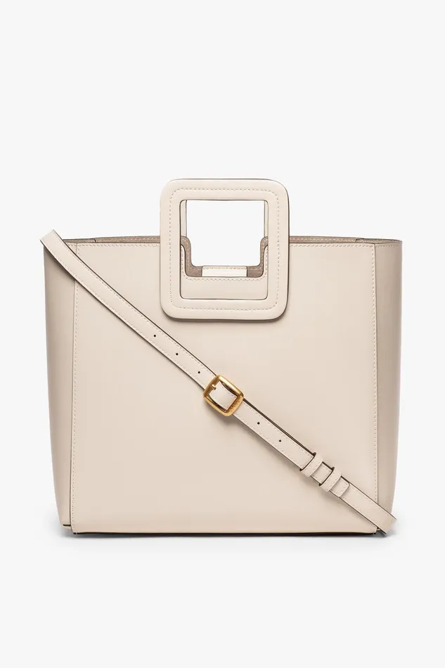 Women STAUD Crossbody SHIRLEY LEATHER BAG CREAM