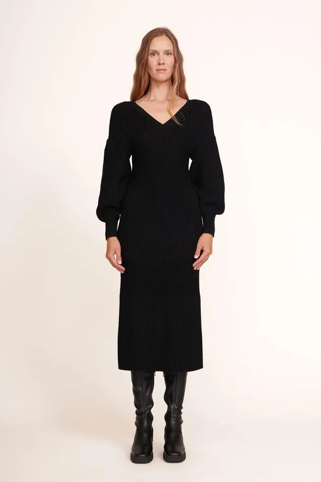Women STAUD Dresses CARNATION DRESS BLACK