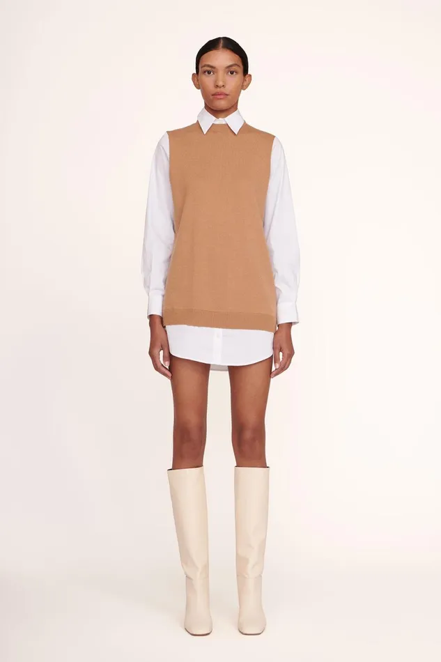 Women STAUD Dresses FERN DRESS TAN WHITE