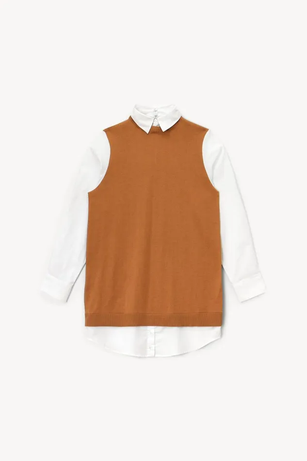 Women STAUD Dresses FERN DRESS TAN WHITE