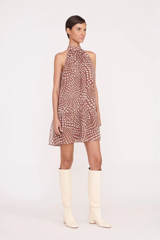 Women STAUD Dresses MARLOWE DRESS CLOVE WAVY DOT Women STAUD Dresses MARLOWE DRESS CLOVE WAVY DOT