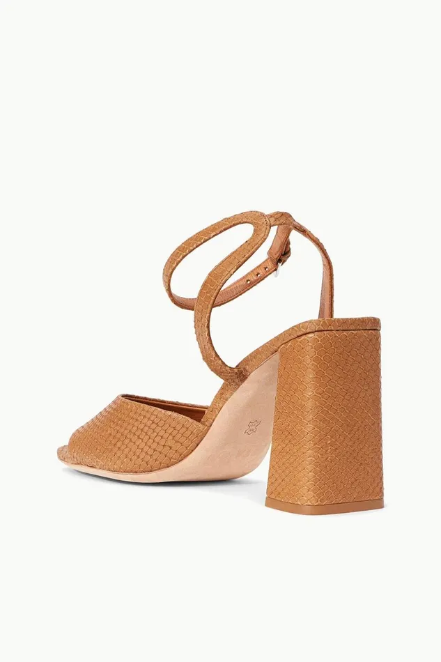 Women STAUD Heels SOLANGE HEEL TAN SNAKE EMBOSSED Women STAUD Heels SOLANGE HEEL TAN SNAKE EMBOSSED