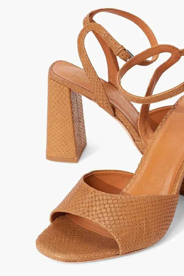 Women STAUD Heels SOLANGE HEEL TAN SNAKE EMBOSSED Women STAUD Heels SOLANGE HEEL TAN SNAKE EMBOSSED