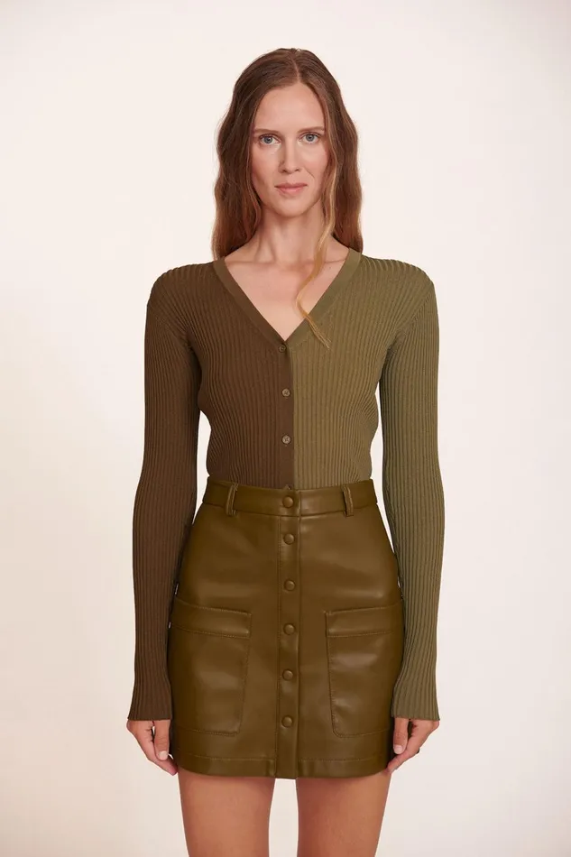 Women STAUD Knits CARGO SWEATER AVOCADO OLIVE