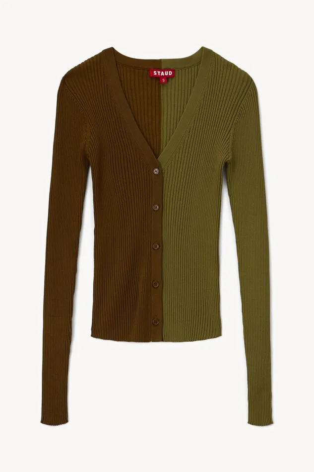 Women STAUD Knits CARGO SWEATER AVOCADO OLIVE