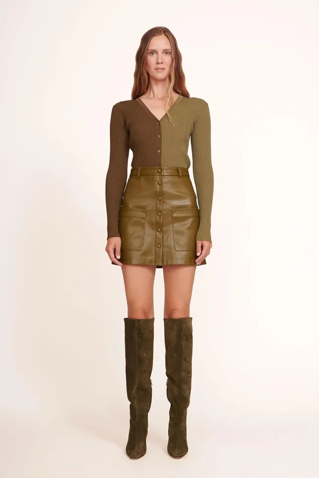 Women STAUD Knits CARGO SWEATER AVOCADO OLIVE