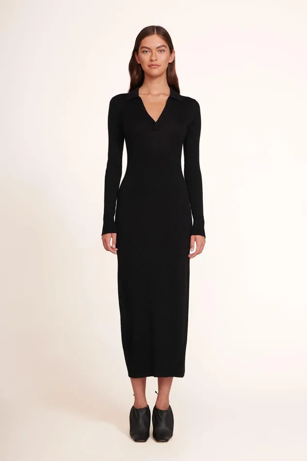 Women STAUD Knits CROWN DRESS BLACK