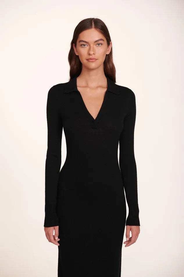 Women STAUD Knits CROWN DRESS BLACK