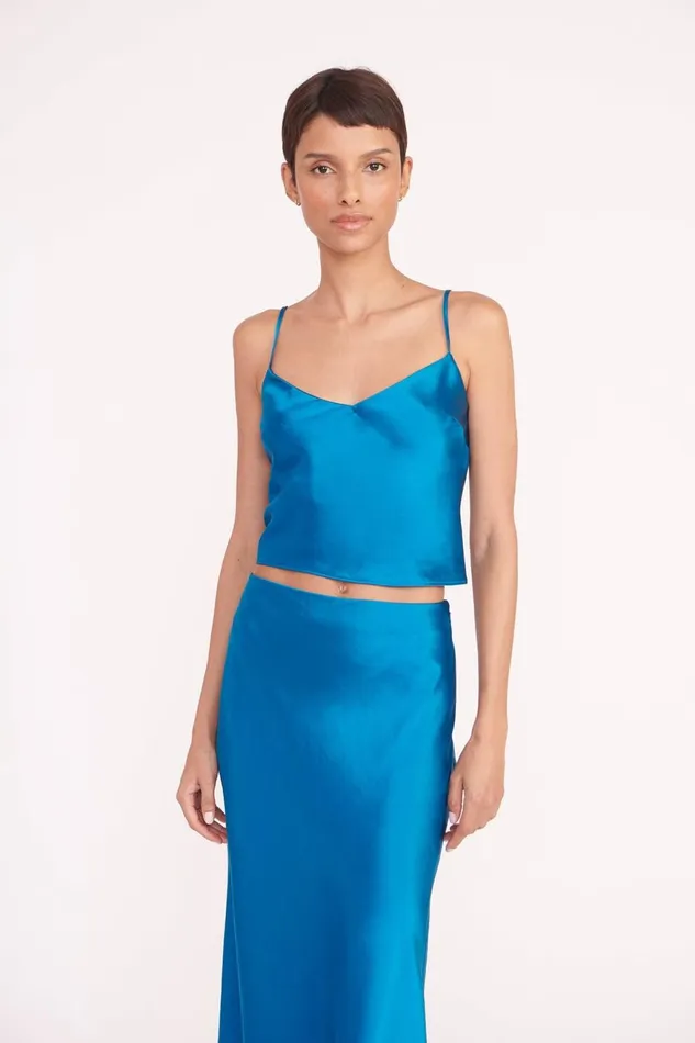 Women STAUD Occasion Dresses GRACIE TOP ISLAND BLUE