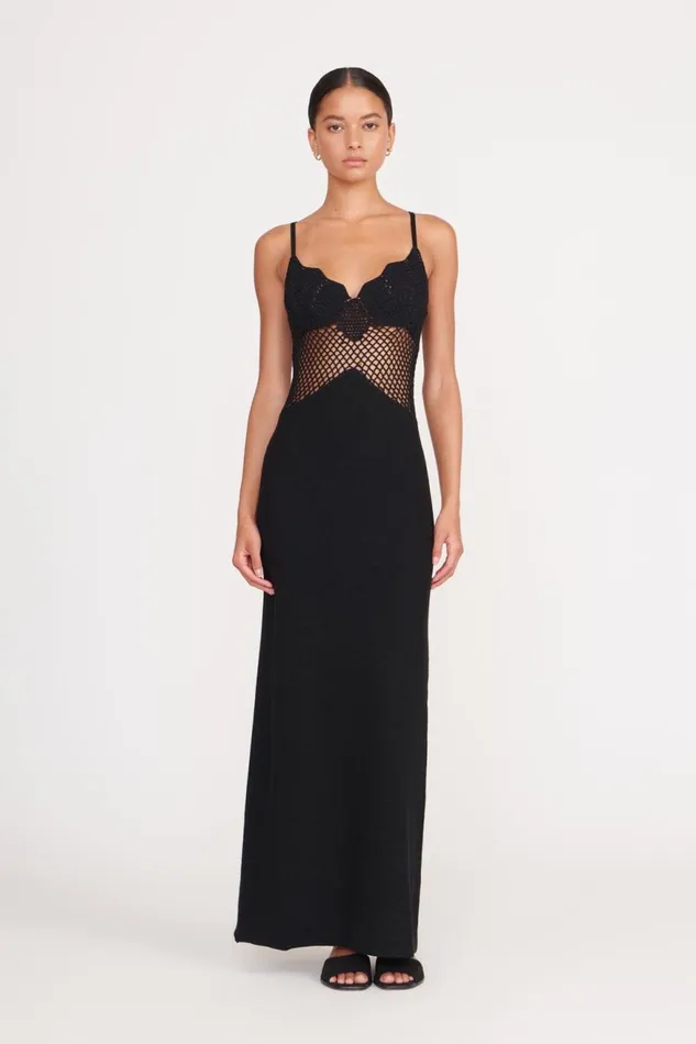 Women STAUD Occasion Dresses TARA DRESS BLACK