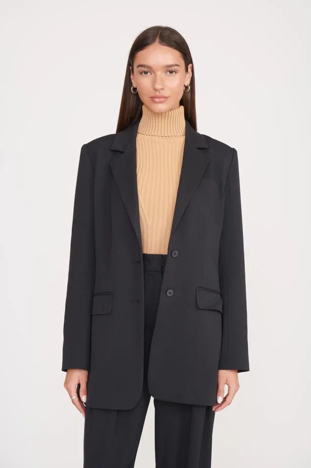 Women STAUD Outerwear and Jackets CITY BLAZER BLACK
