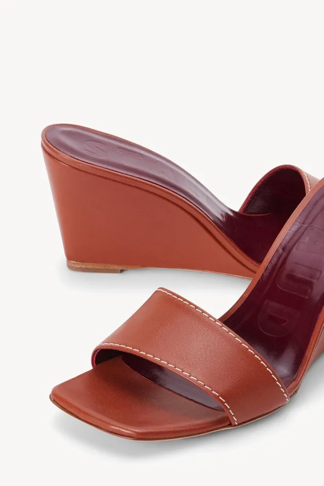 Women STAUD Platforms and Wedges BILLIE WEDGE TAN Women STAUD Platforms and Wedges BILLIE WEDGE TAN