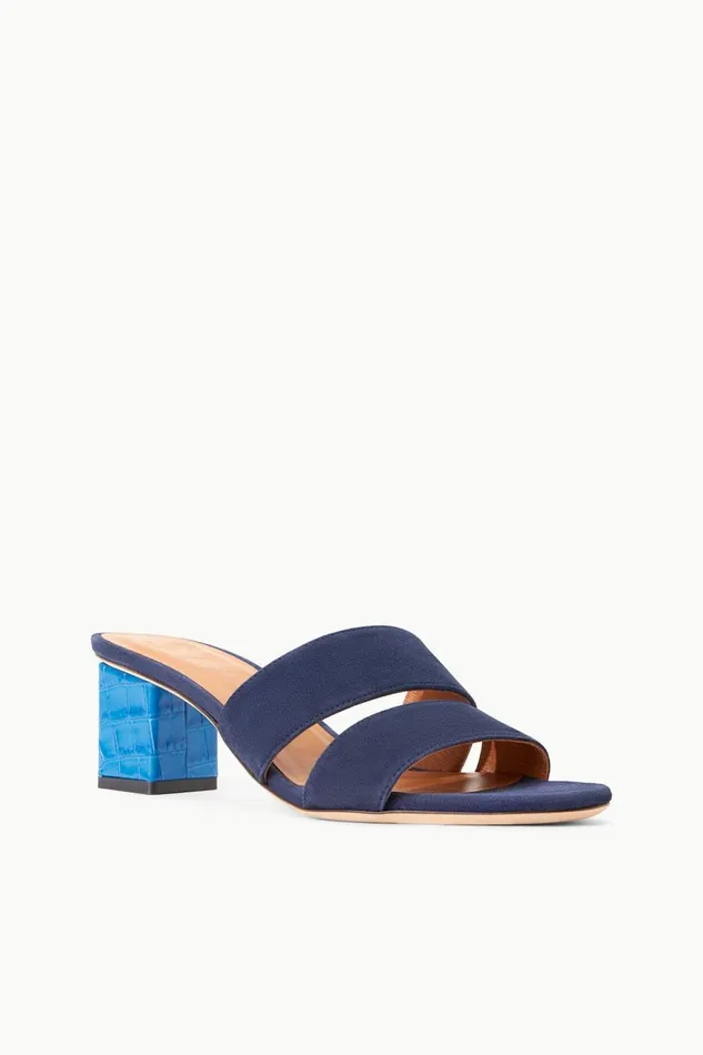 Women STAUD Sandals JULES BLOCK HEEL INK ISLAND BLUE