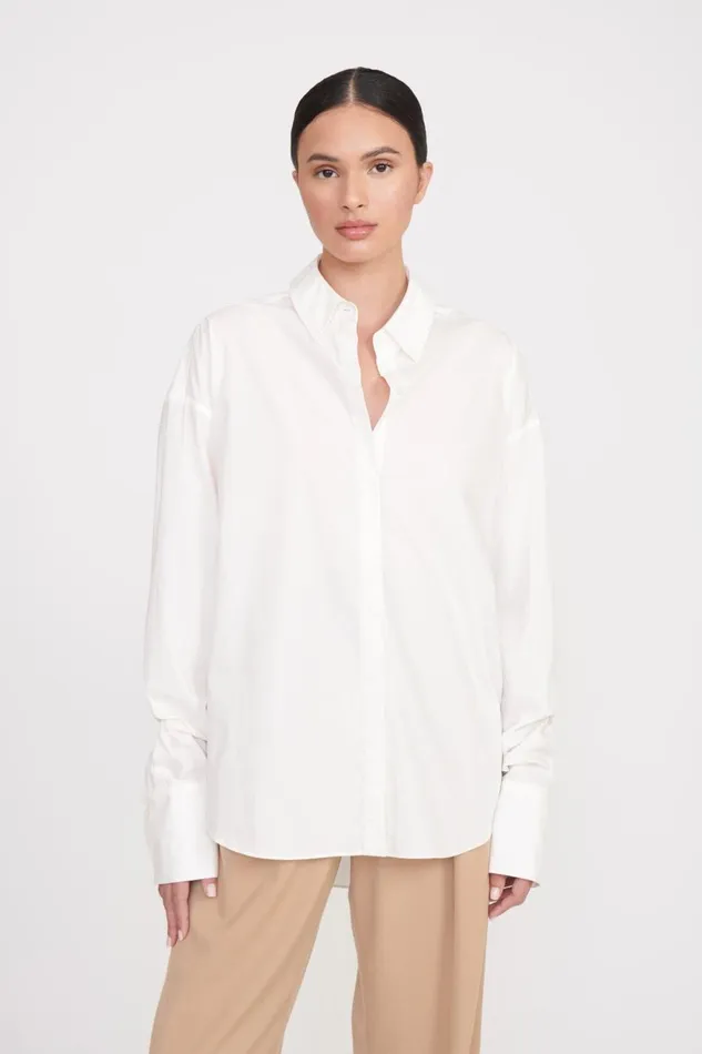 Women STAUD Tops COLTON SHIRT WHITE