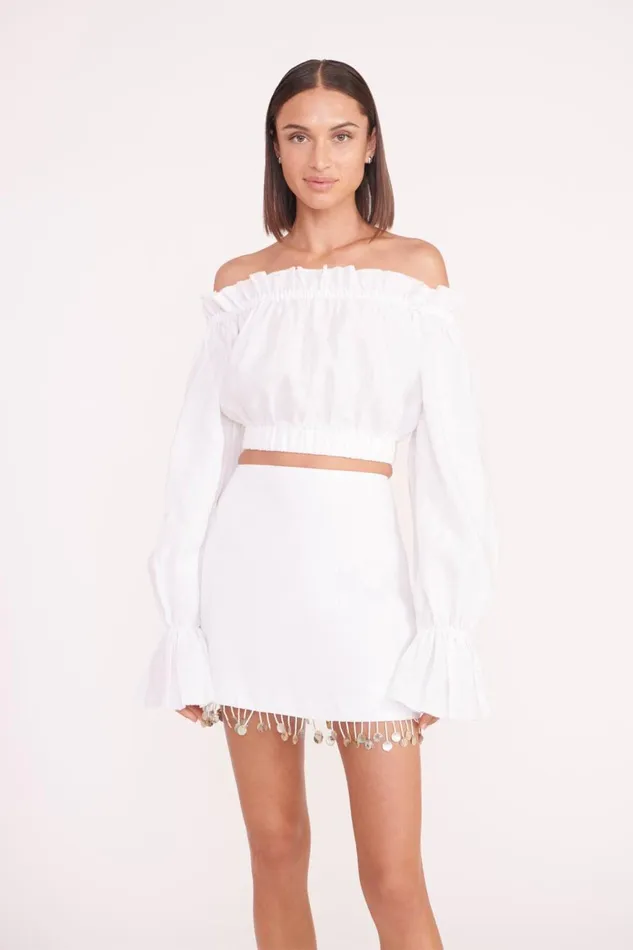 Women STAUD Tops TRISTAN TOP WHITE