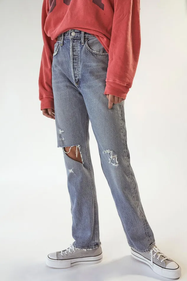 Women StraightLeg Jeans Free People AGOLDE Pinch Waist 90039s Jeans Line Up