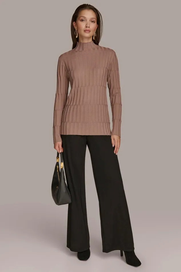 Women Sweaters And Tops Donna Karan MERINO WOOL SWEATER Mink