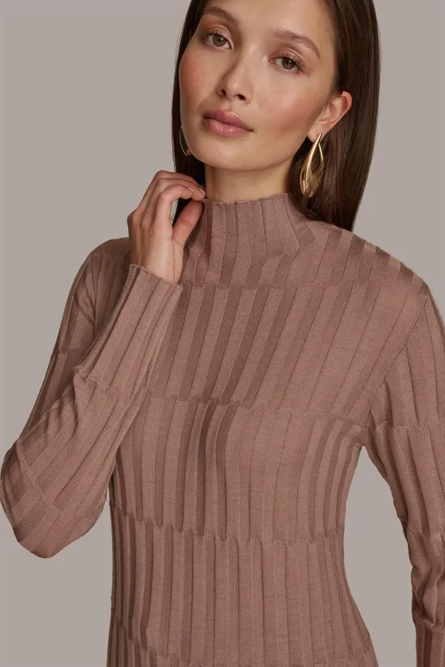 Women Sweaters And Tops Donna Karan MERINO WOOL SWEATER Mink