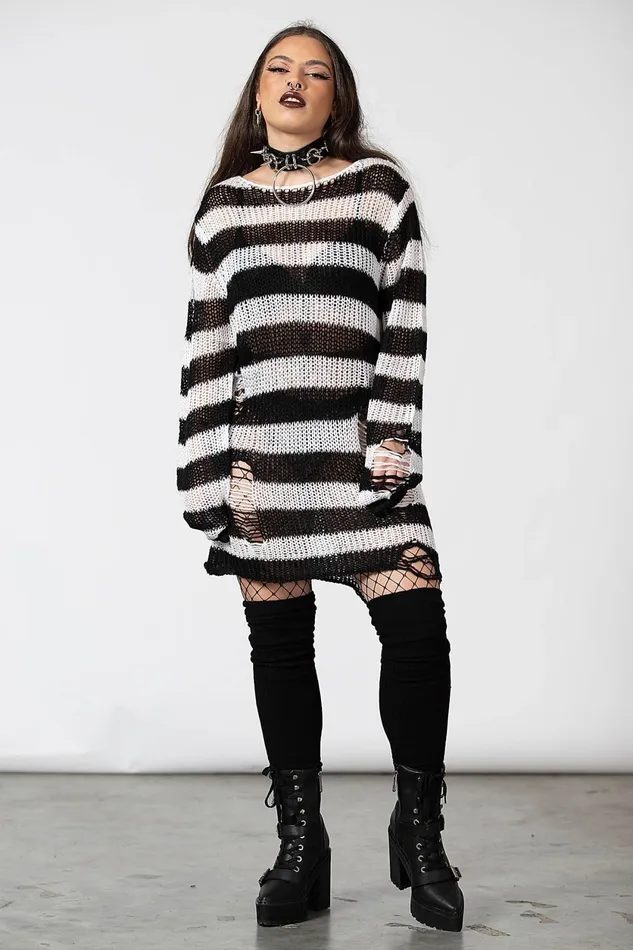 Women Sweaters Killstar Emo Knit Sweater