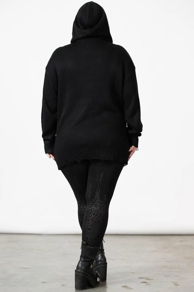 Women Sweaters Killstar Hyperion Hooded Knit Sweater