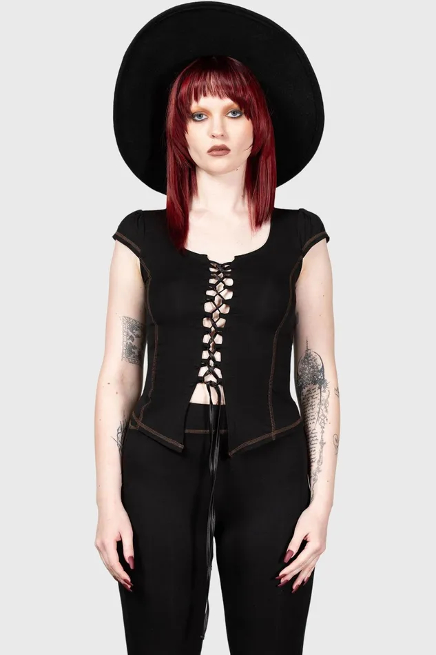 Women TShirts and Vests Killstar Midsummer Maypole Top