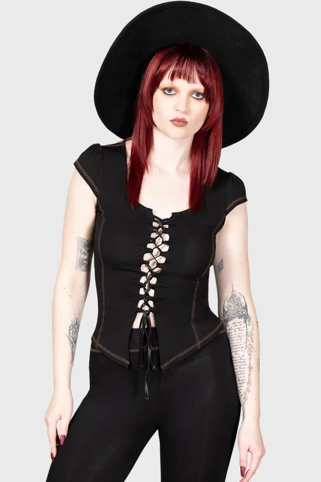 Women TShirts and Vests Killstar Midsummer Maypole Top