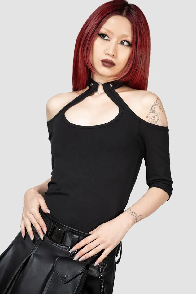 Women TShirts and Vests Killstar Seraphina Choker Top B