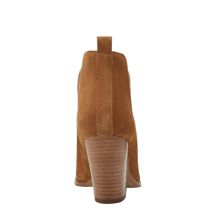 Women Tanilla Heeled Bootie Camel Suede Marc Fisher Casual Boots