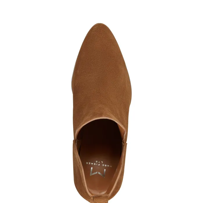 Women Tanilla Heeled Bootie Camel Suede Marc Fisher Casual Boots