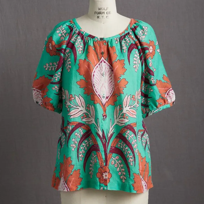 Women Tapestry Graceful Days Top Turquoise Print Sundance Catalog Tops Women Tapestry Graceful Days Top Turquoise Print Sundance Catalog Tops