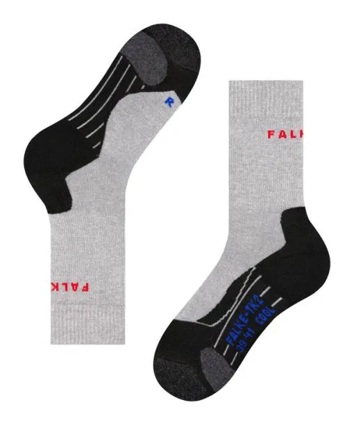 Women TK2 Explore Cool Women Trekking Socks Light Grey FALKE Hiking Socks