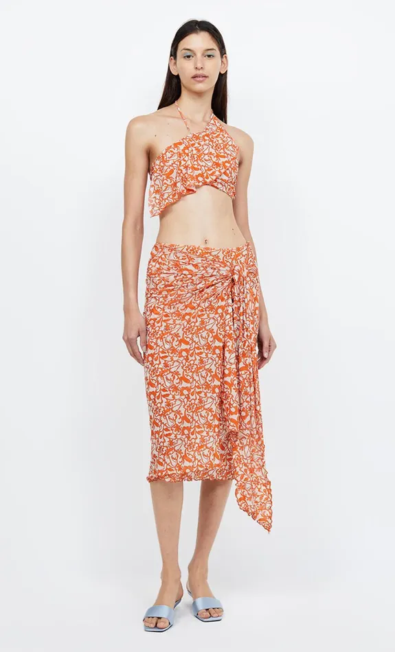 Women Tops Bec Bridge FIREFLY HALTER CROP TOP Fiesta Floral
