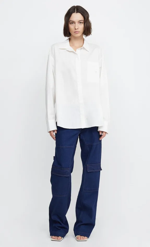 Women Tops Bec Bridge KELZIERA OPEN BACK SHIRT White