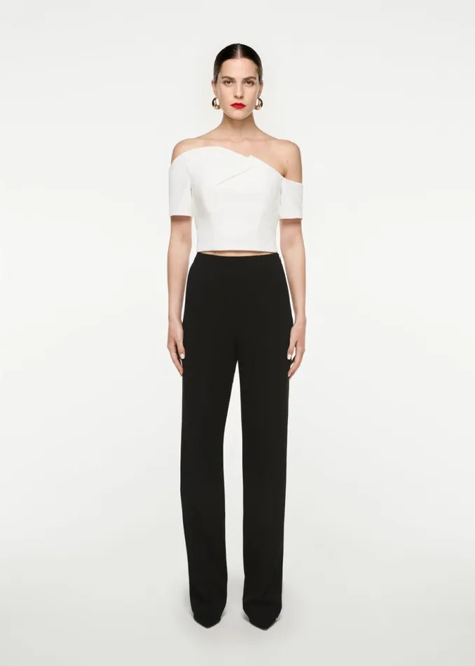 Women Tops Roland Mouret Asymmetric Stretch Cady Top