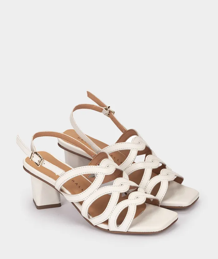 Women Trento White 8211 Heeled Sandals Pedro Miralles