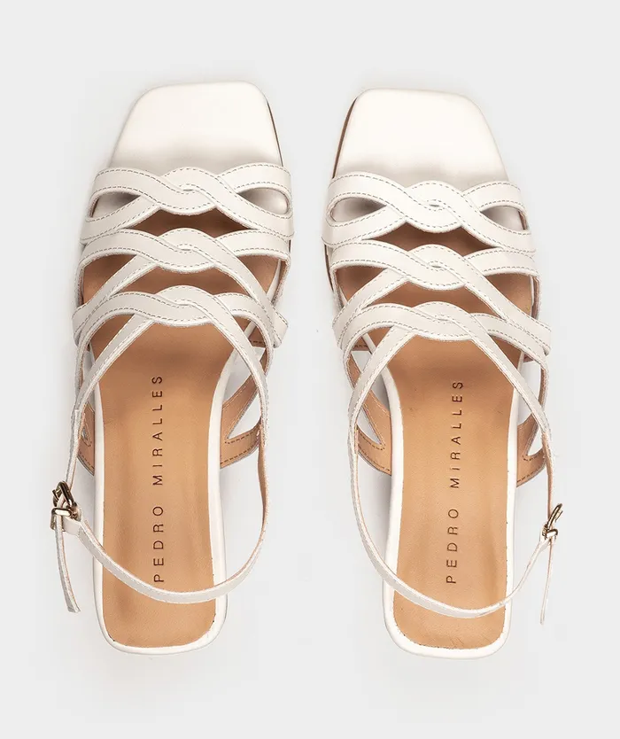 Women Trento White 8211 Heeled Sandals Pedro Miralles