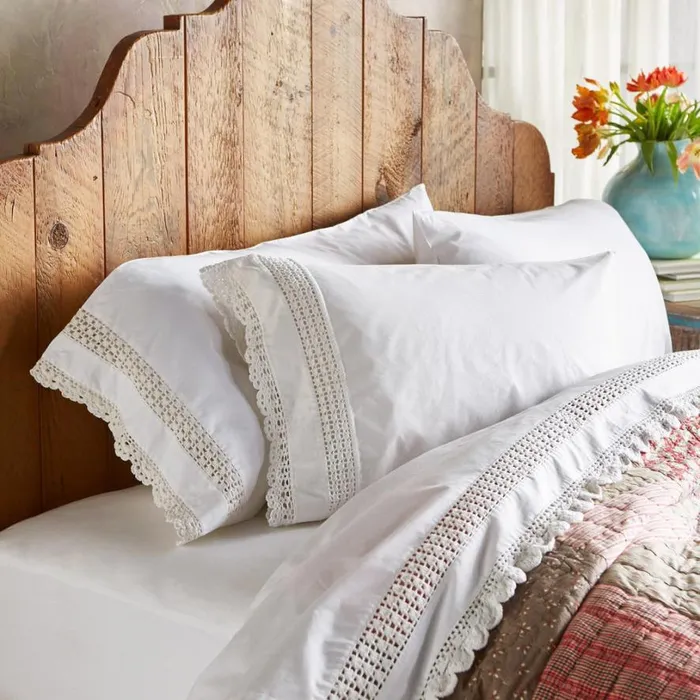 Women Trousseau Pillowcase Set Ecru Sundance Catalog Bedding and Bath