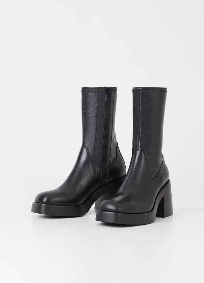 Women Vagabond Boots BROOKE BOOTS Black Leathercomb