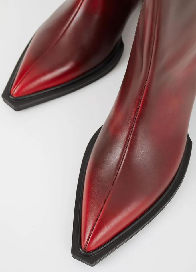 Women Vagabond Boots VIVIAN BOOTS Red Brushoff Leather