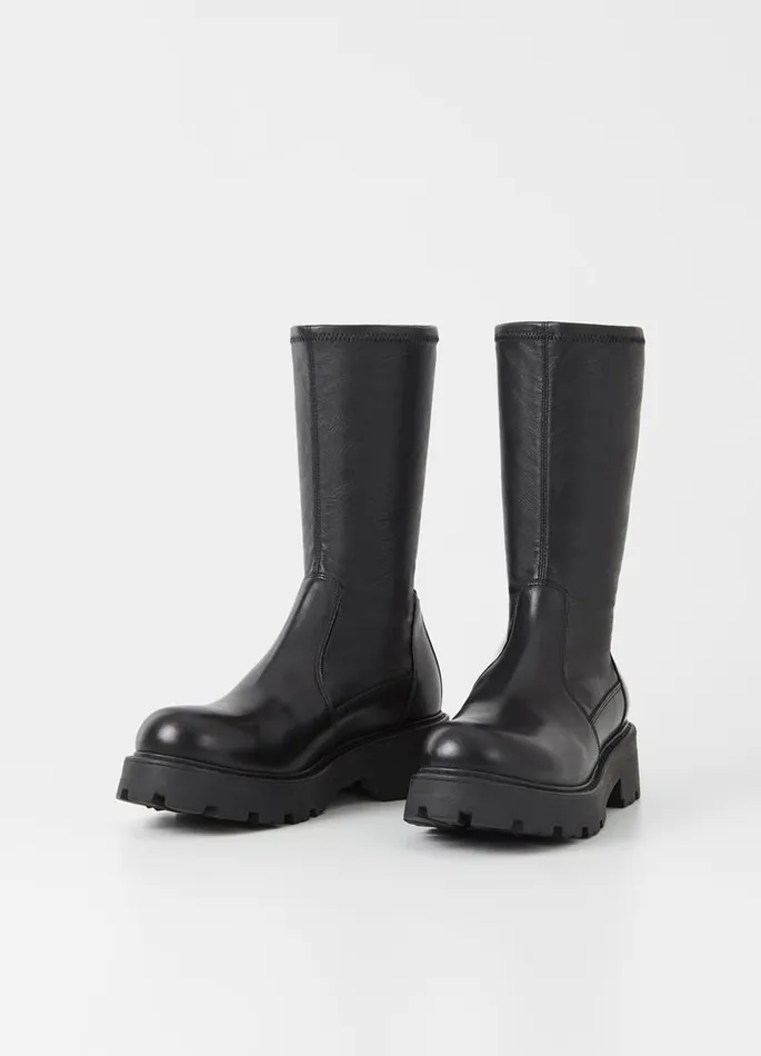 Women Vagabond Tall Boots COSMO 20 TALL BOOTS Black Leathercomb