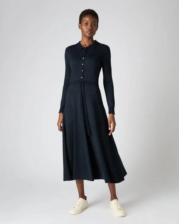 Women Women039s Geometric Jacquard DressIn Navy Blue Navy Blue NPeal Dresses and Skirts Women Women039s Geometric Jacquard DressIn Navy Blue Navy Blue NPeal Dresses and Skirts